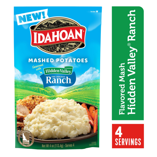 Idahoan® Mashed Potatoes seasoned with Hidden Valley Original Ranch  DestGlow