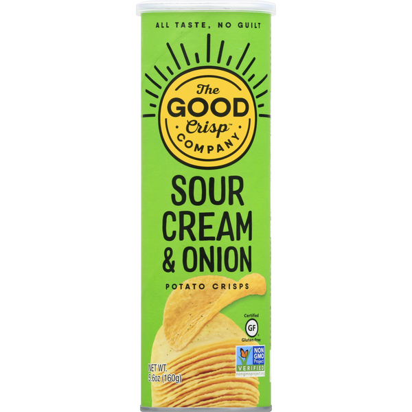 The Good Crisp Company Potato Crisps, Sour Cream &amp; Onion  DestGlow