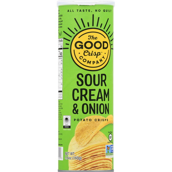 The Good Crisp Company Potato Crisps, Sour Cream &amp; Onion  DestGlow