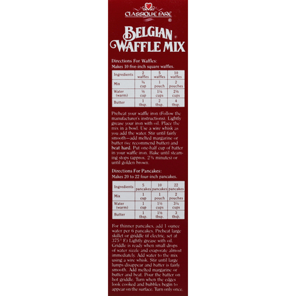 Classique Fare Waffle Mix, Belgian