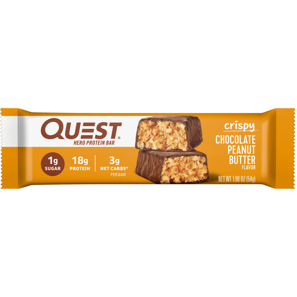 Quest Protein Bar, Hero, Chocolate Peanut Butter Flavor  DestGlow