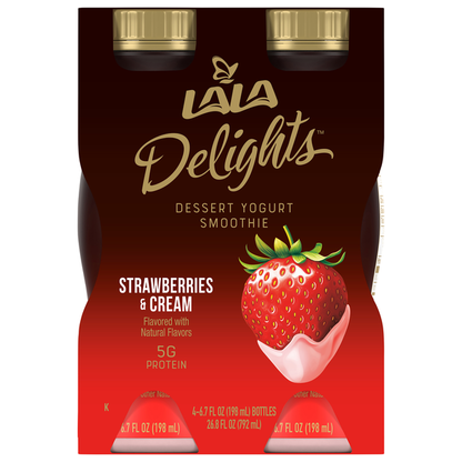 LALA Strawberries &amp; Cream Dessert Yogurt Smoothie