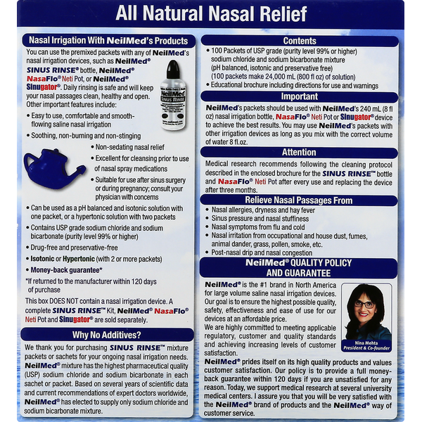 NeilMed Saline Nasal Rinse, Premixed Packets  DestGlow