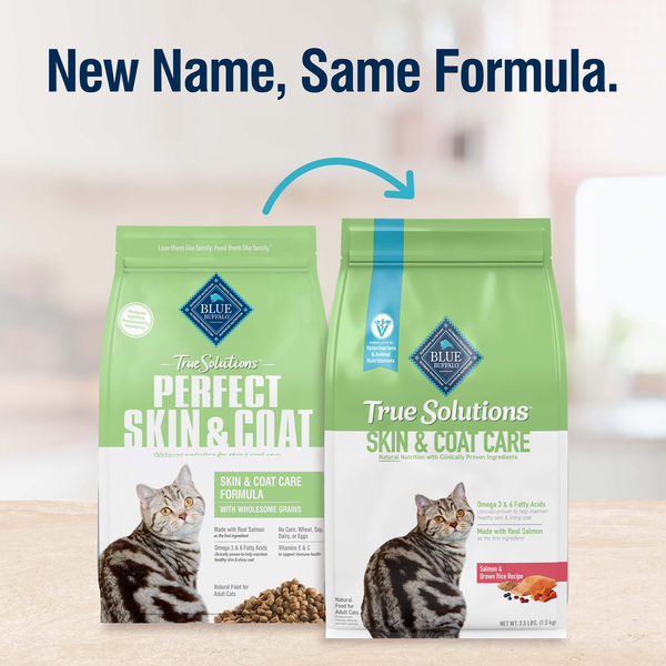Blue Buffalo True Solutions Perfect Skin &amp; Coat Natural Adult Dry Cat Food, Salmon