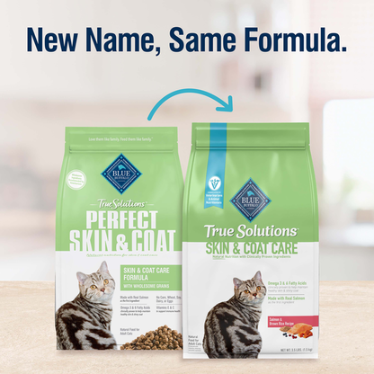 Blue Buffalo True Solutions Perfect Skin &amp; Coat Natural Adult Dry Cat Food, Salmon