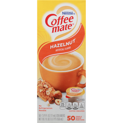 Coffee mate Hazelnut Liquid Coffee Creamer Single Serve Portions