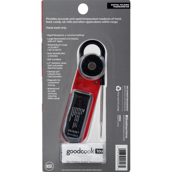 GoodCook Thermometer, Digital, Folding  DestGlow