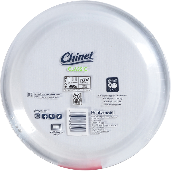 Chinet Classic Compostable All-Day 9.75 Inch Plates  DestGlow