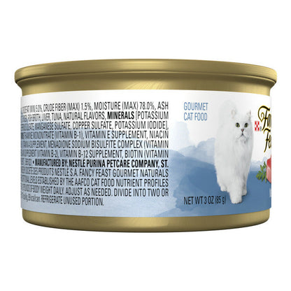 Purina Fancy Feast Grain Free Wet Cat Food Pate Gourmet Naturals Trout and Tuna Recipe  DestGlow