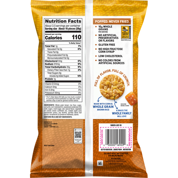 Quaker Rice Crisps, Caramel