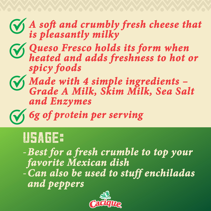 Cacique Cheese, Part Skim Milk, Queso Fresco
