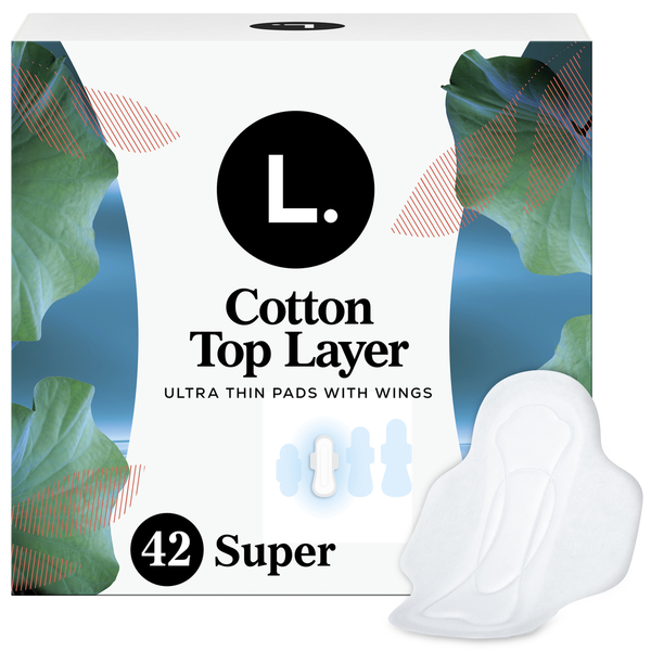 L. Ultra Thin Pads with Wings, Super  DestGlow