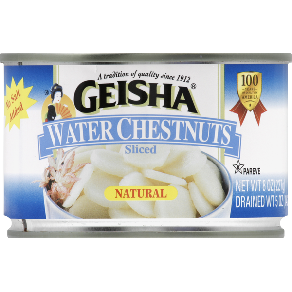 Geisha Water Chestnuts, Sliced, No Salt Added  DestGlow