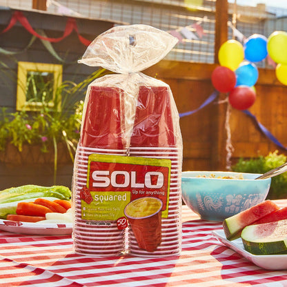Solo Up For Anything 9 Oz Squared Plastic Cups