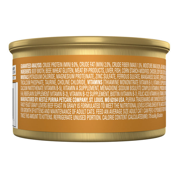 Purina Fancy Feast Gravy Lovers Beef Feast in Gravy Gourmet Cat Food  DestGlow