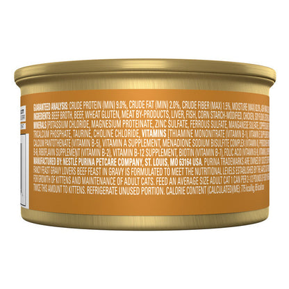 Purina Fancy Feast Gravy Lovers Beef Feast in Gravy Gourmet Cat Food  DestGlow