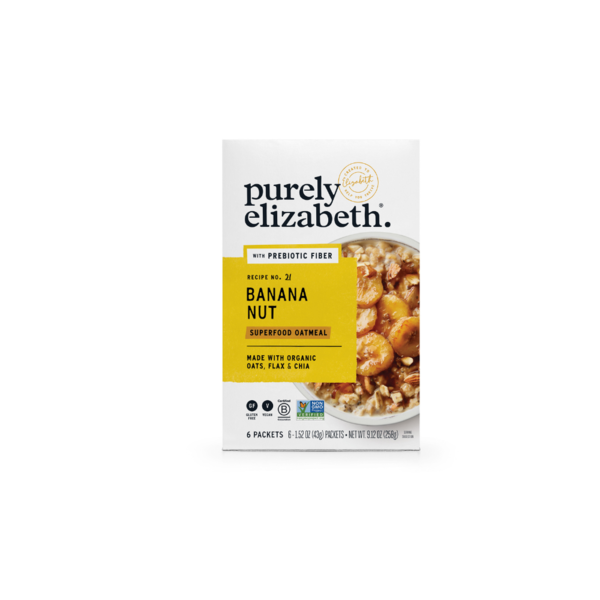 Purely Elizabeth Banana Nut Oatmeal Multipack with Prebiotic Fiber  DestGlow