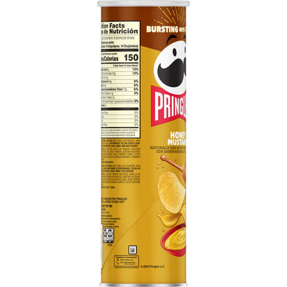 Pringles Honey Mustard Potato Crisps Chips, Lunch Snacks, 5.5 oz