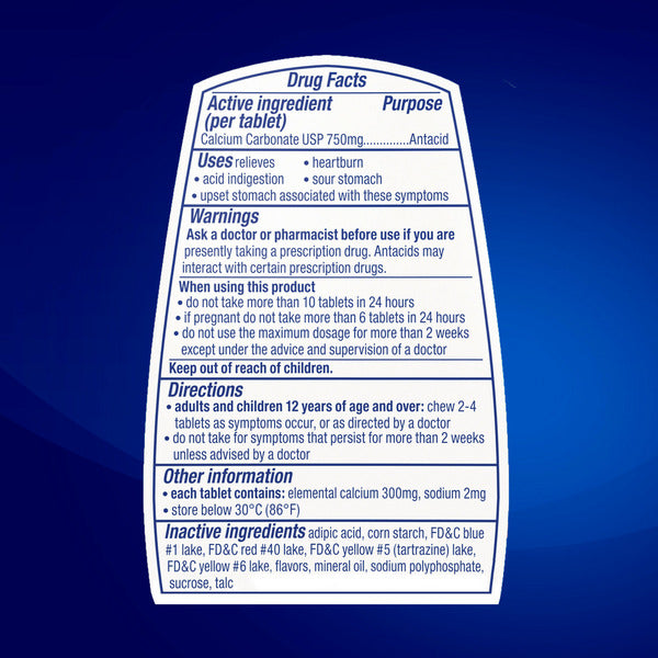 TUMS Chewable Antacid Tablets  DestGlow