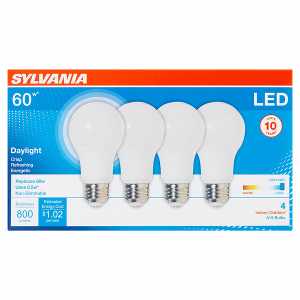 SYLVANIA 60 W Daylight Led A19 Bulbs  DestGlow