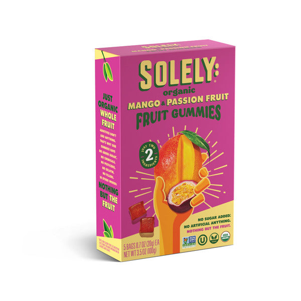 Solely Gummies, Mango &amp; Passion Fruit, Organic, Multipack  DestGlow