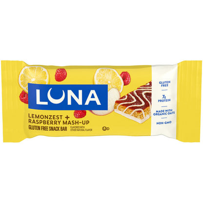 LUNA Lemonzest + Raspberry Flavor Gluten Free Snack Bar, Non-Gmo Protein Bar 1.69 oz