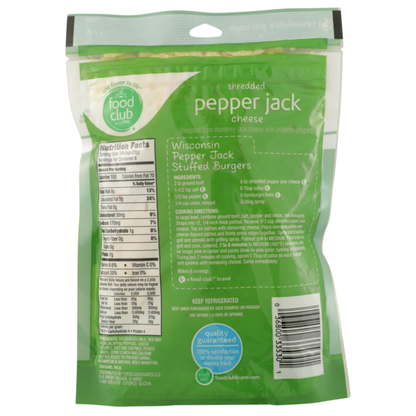Food Club Pepper Jack Monterey Jack Shredded Cheese With Jalapeno Peppers