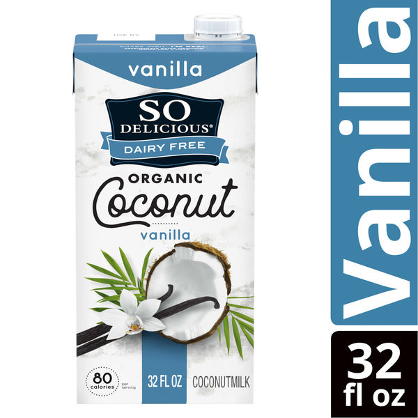 So Delicious Dairy Free Shelf Stable Vanilla Organic Coconut Milk, Creamy and Delicious Vegan and Gluten Free Plant Based Milk Alternative, 32 fl oz Carton  DestGlow