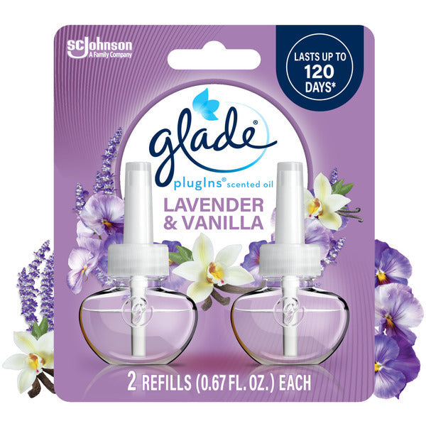 Glade PlugIns Scented Oil Refills, Air Freshener, Lavender &amp; Vanilla  DestGlow