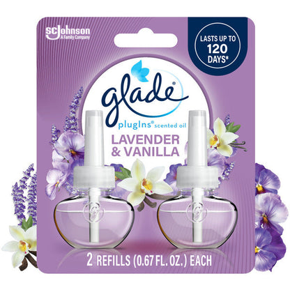 Glade PlugIns Scented Oil Refills, Air Freshener, Lavender &amp; Vanilla
