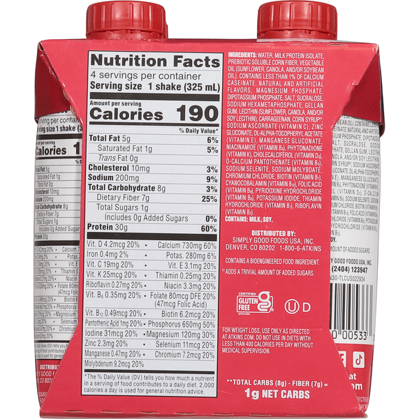 Atkins High Protein Shake, Vanilla, Strong  DestGlow