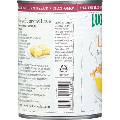 Lucky Leaf Fruit Filling or Topping, Premium, Lemon