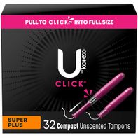 U by Kotex Click Compact Unscented Tampons, Super ...
️  DestGlow