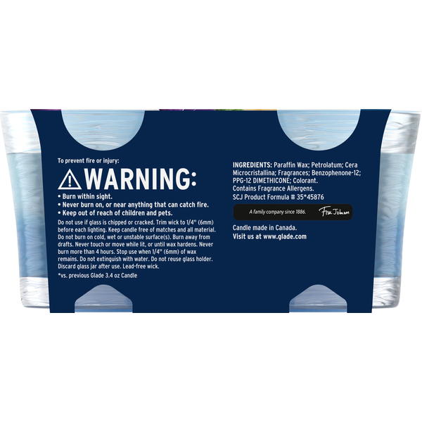 Glade 2 in 1 Moonlit Walk + Wandering Stream Candles  DestGlow