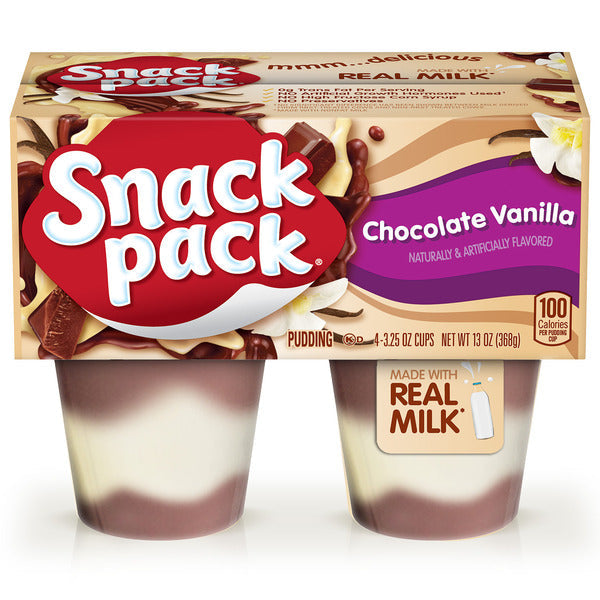 Snack Pack Chocolate Vanilla Flavored Pudding  DestGlow