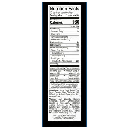 Better Oats Thick &amp; Hearty Blueberry Muffin Instant Oatmeal with Flax Seeds