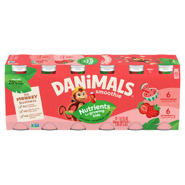 Danimals Strawberry Explosion/Wild Watermelon Smoothies