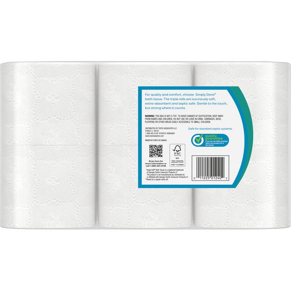 Simply Done Soft 2-Ply Triple Rolls Bath Tissue  DestGlow