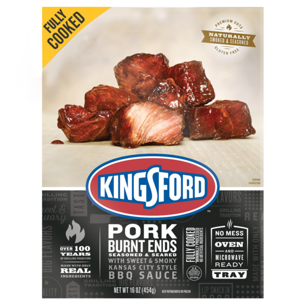 Kingsford Pork, Burnt Ends, Seasoned &amp; Seared