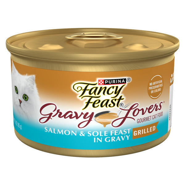 Purina Fancy Feast Gravy Lovers Salmon &amp; Sole Feast in Seared Salmon Flavor Gravy Cat Food