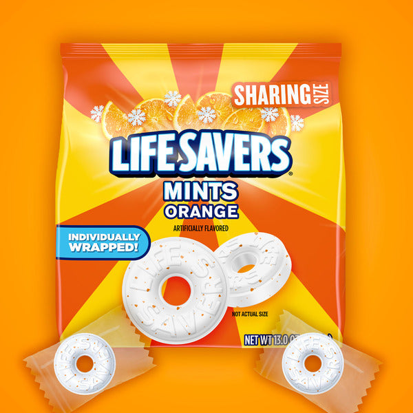 Life Savers Orange Breath Mint Hard Candy Sharing Size  DestGlow