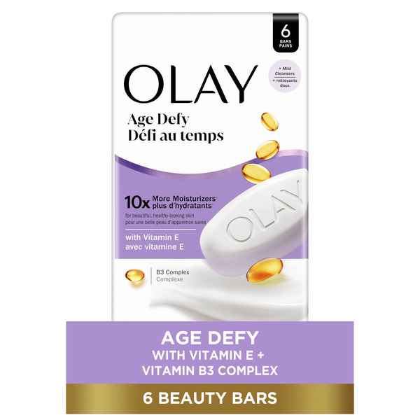 Olay Defying Bar Soap with Vitamin E and Vitamin B3 Complex Beauty Bars  DestGlow