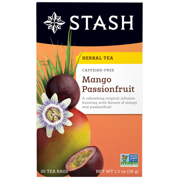 Stash Mango Passionfruit Herbal Tea, Caffeine Free  DestGlow