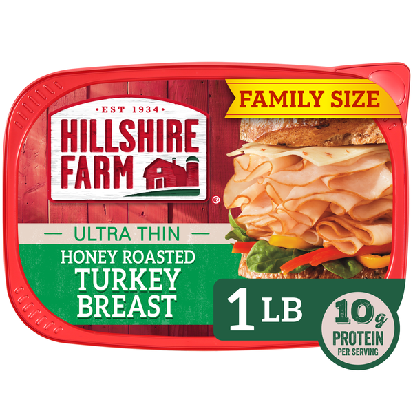 Hillshire Farm Ultra Thin Sliced Honey Roasted Turkey Breast Sandwich Meat, 16 oz  DestGlow