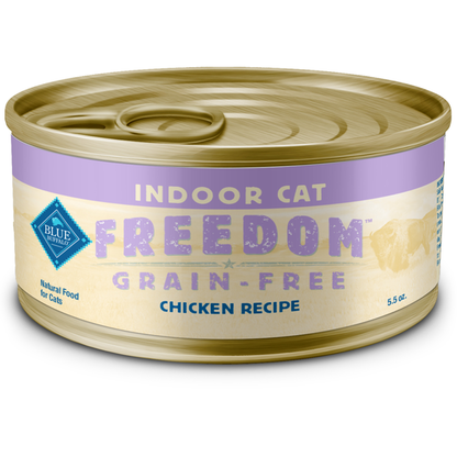 Blue Buffalo Freedom Grain Free Natural Adult Pate Wet Cat Food, Indoor Chicken  DestGlow