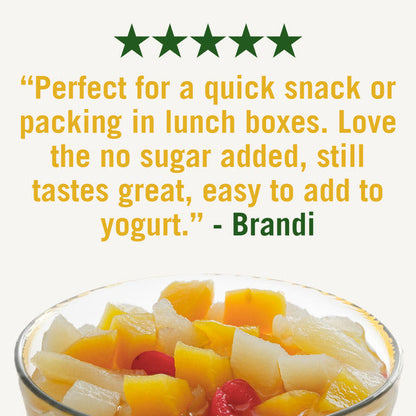 Del Monte Cherry Mixed Fruit Plastic Fruit Cups with No Sugar Added Plastic Fruit Cup Snacks