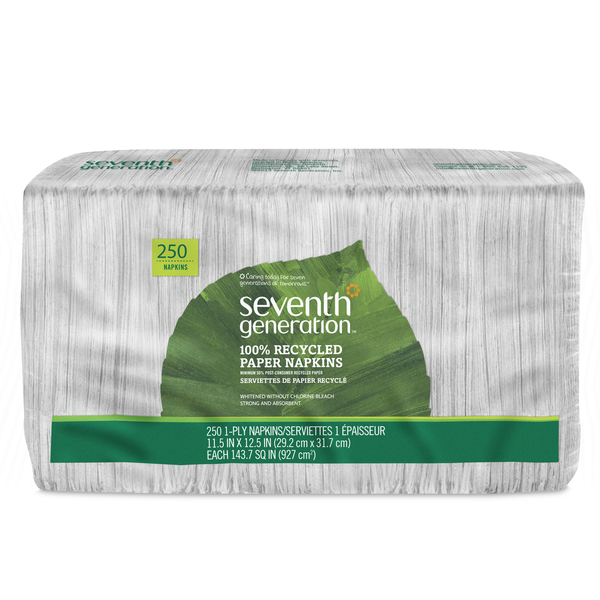 Seventh Generation Napkins 100% Recycled Paper White  DestGlow