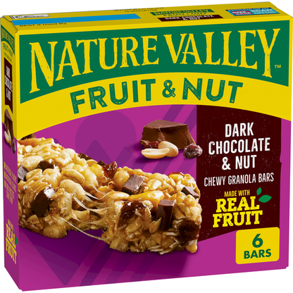 Nature Valley Dark Chocolate Nut Chewy Fruit and Nut Granola Bars