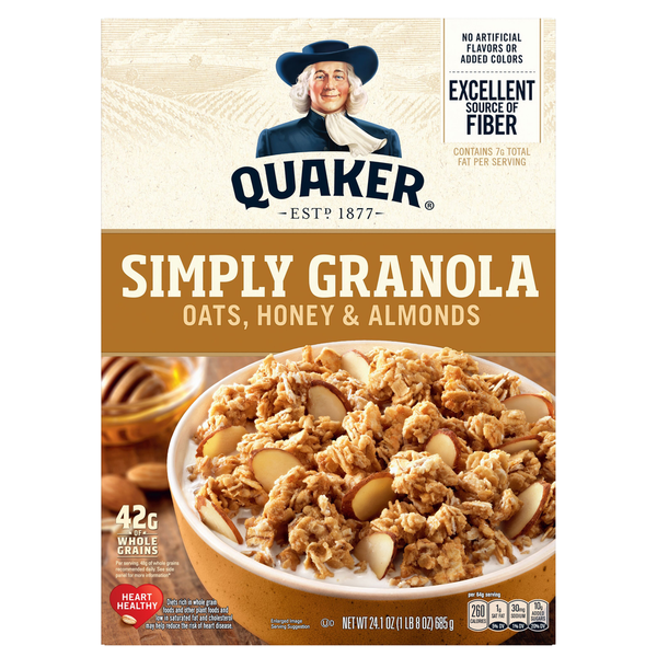 Quaker Simply Oats, Honey &amp; Almonds Granola  DestGlow
