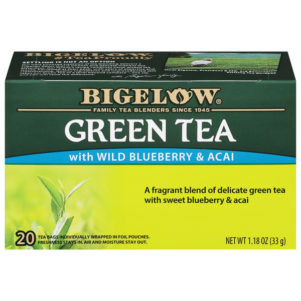 Bigelow Green Tea with Wild Blueberry &amp; Acai Green Tea Bags  DestGlow